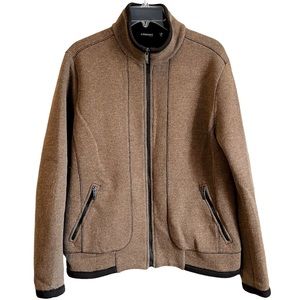 DISEGNA Italy Brown Wool Mix Zip Up Jacket size L
